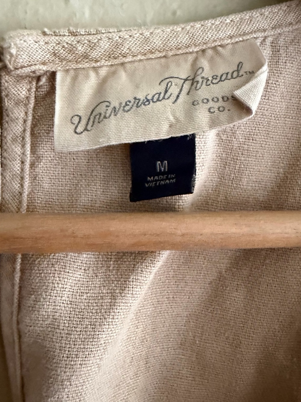 Sleeveless V-Neck Wide Leg Jumpsuit in Light Beige - Picture 3 of 6